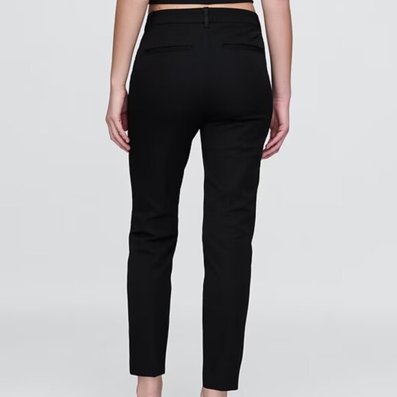 NWT Black GAP Mid-Rise Bi-Stretch Slim Ankle Pants - Picture 4 of 10